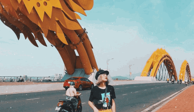 Explore Dragon Bridge in Da Nang by scooter